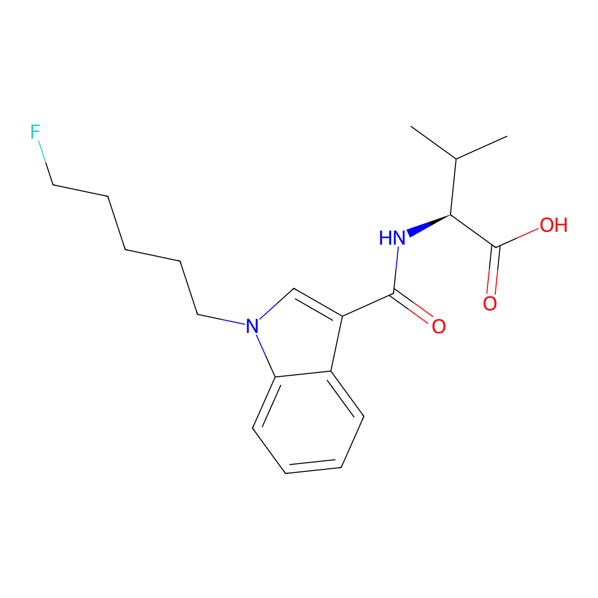 5-fluoro MMB-PICA butanoic acid metabolite molecular structure, CAS 2693397-43-0