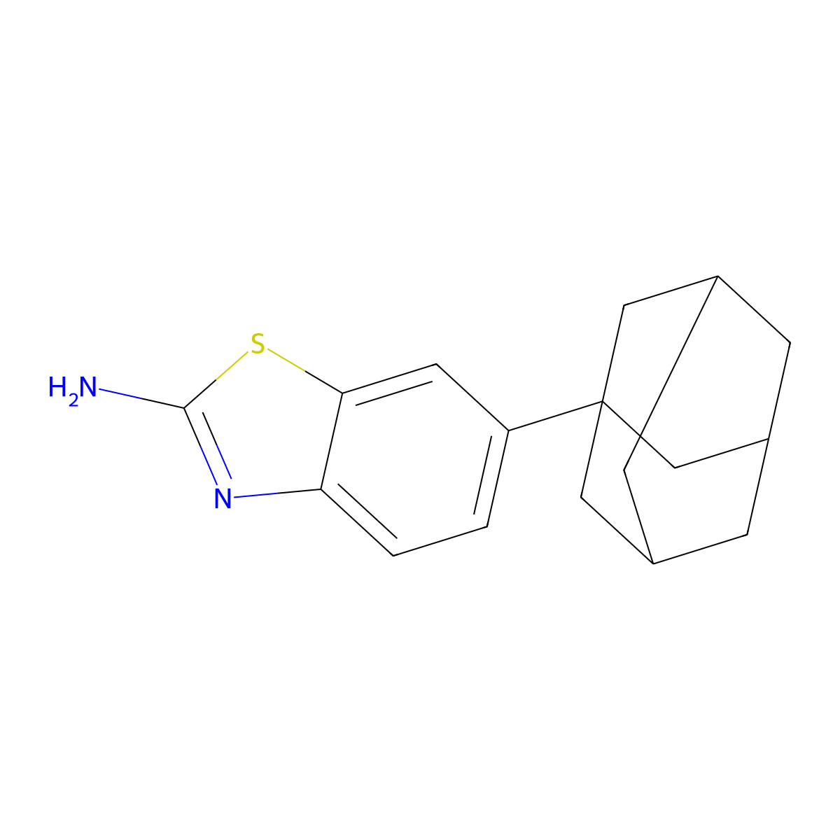 6-(1-Adamantyl)-1,3-benzothiazol-2-amine molecular structure, CAS 26934-59-8