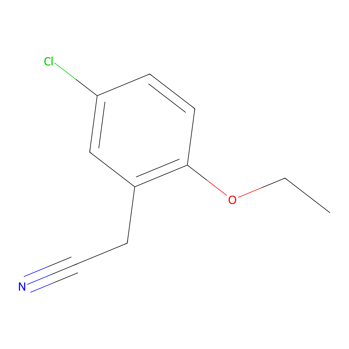 2-(5-Chloro-2-ethoxyphenyl)acetonitrile molecular structure, CAS 26938-85-2
