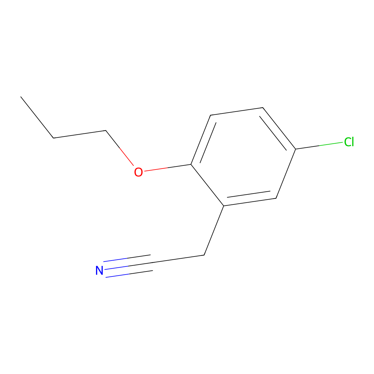 2-(5-Chloro-2-propoxyphenyl)acetonitrile molecular structure, CAS 26938-86-3