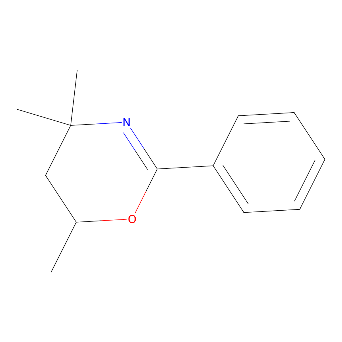 5,6-Dihydro-4,4,6-trimethyl-2-phenyl-4H-1,3-oxazine molecular structure, CAS 26939-21-9