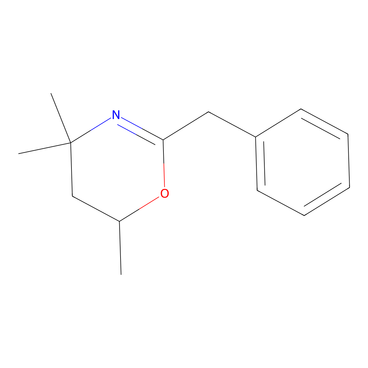 2-benzyl-5,6-dihydro-4,4,6-trimethyl-4H-1,3-oxazine molecular structure, CAS 26939-22-0