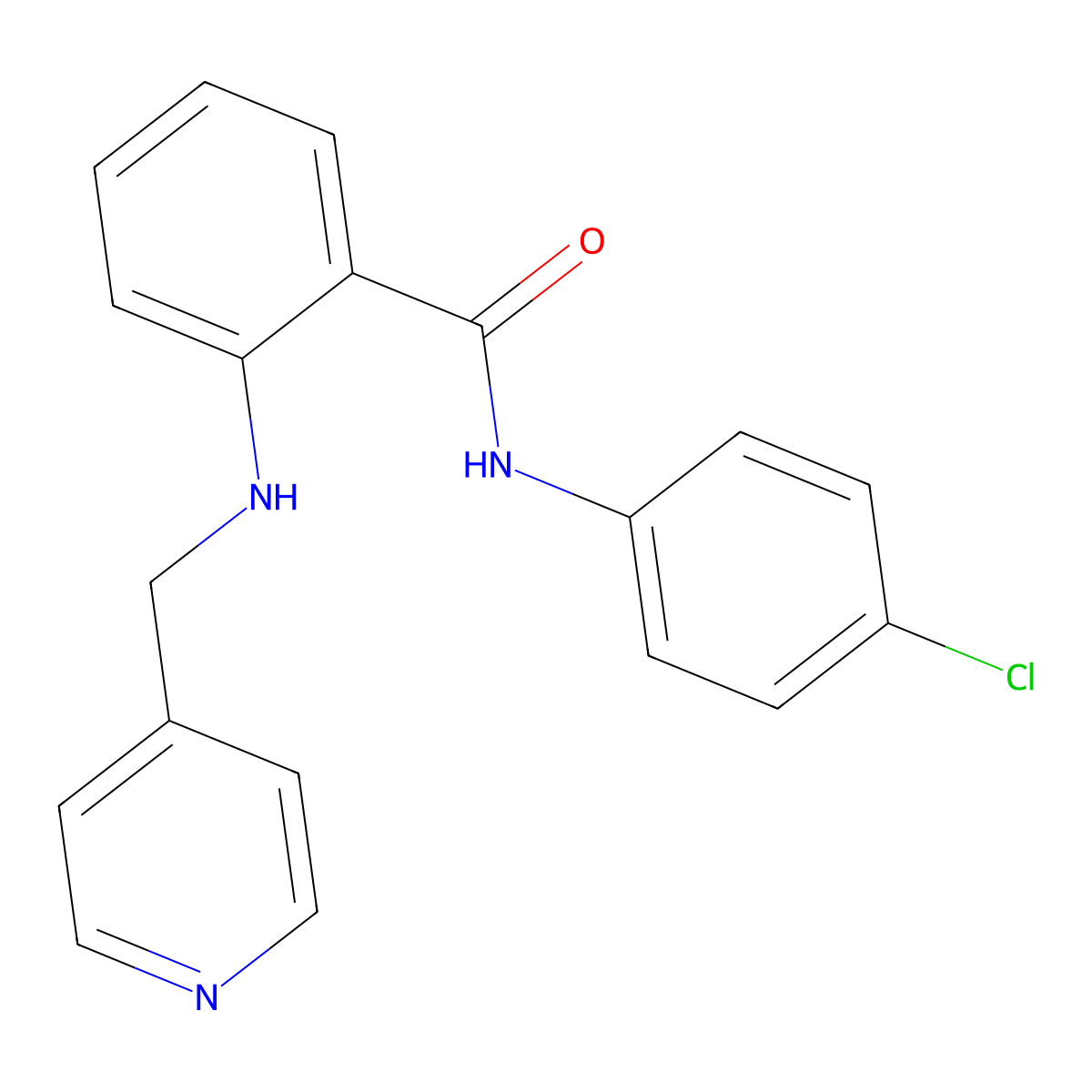 N-(4-Chlorophenyl)-2-[(pyridin-4-ylmethyl)amino]benzamide molecular structure, CAS 269390-69-4