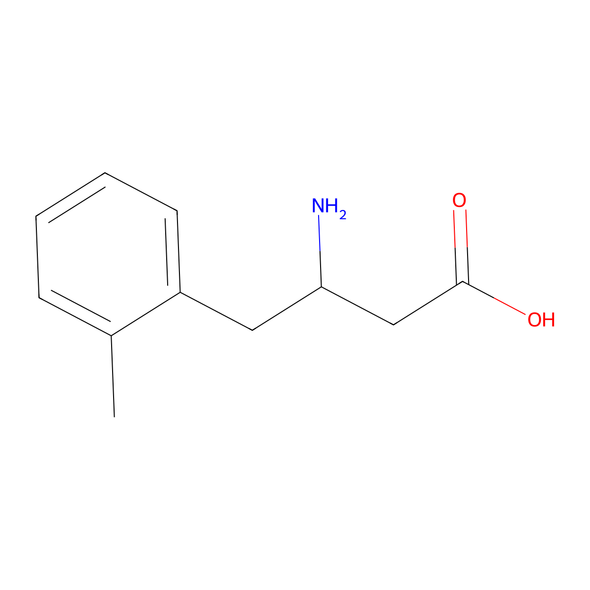 (R)-3-Amino-4-(o-tolyl)butanoic acid molecular structure, CAS 269398-79-0