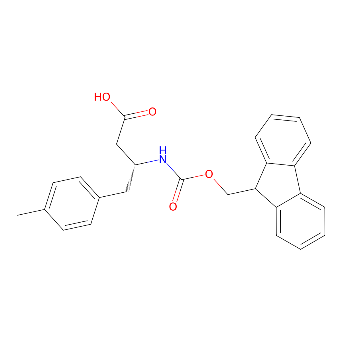 (3R)-3-({[(9H-fluoren-9-yl)methoxy]carbonyl}amino)-4-(4-methylphenyl)butanoic acid molecular structure, CAS 269398-86-9