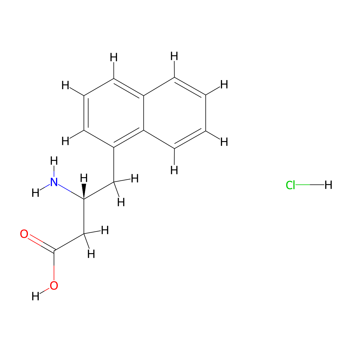 (R)-3-Amino-4-(naphthalen-1-yl)butanoic acid hydrochloride molecular structure, CAS 269398-88-1