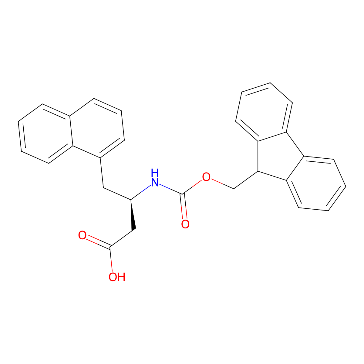 Fmoc-(R)-3-Amino-4-(1-naphthyl)-butyric acid molecular structure, CAS 269398-89-2