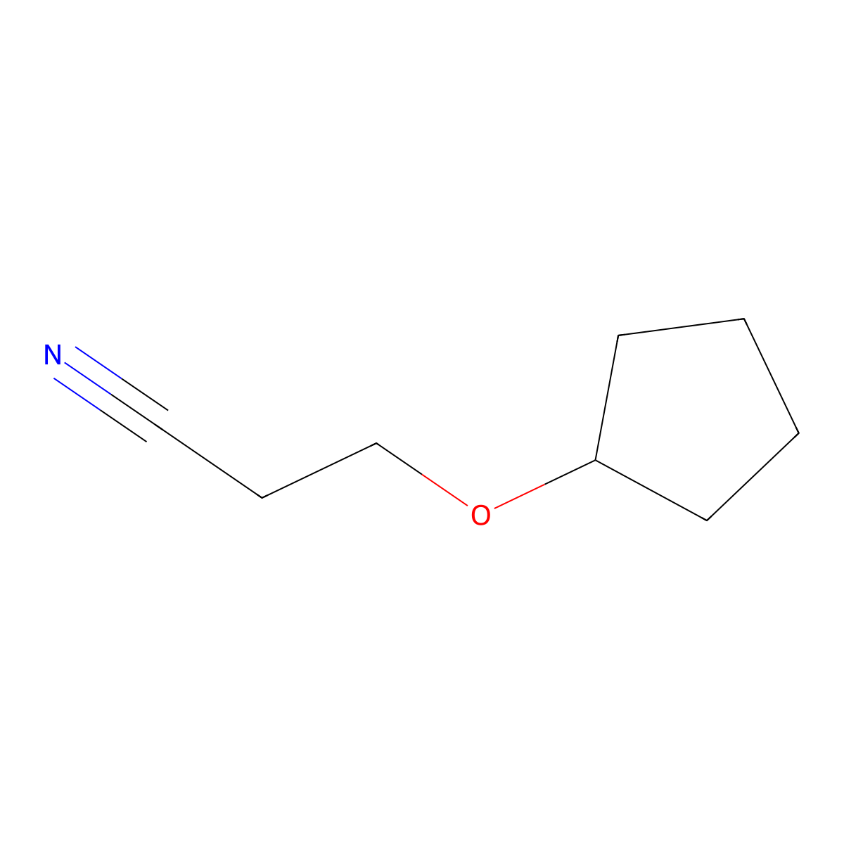 3-(Cyclopentyloxy)propanenitrile molecular structure, CAS 2694-18-0