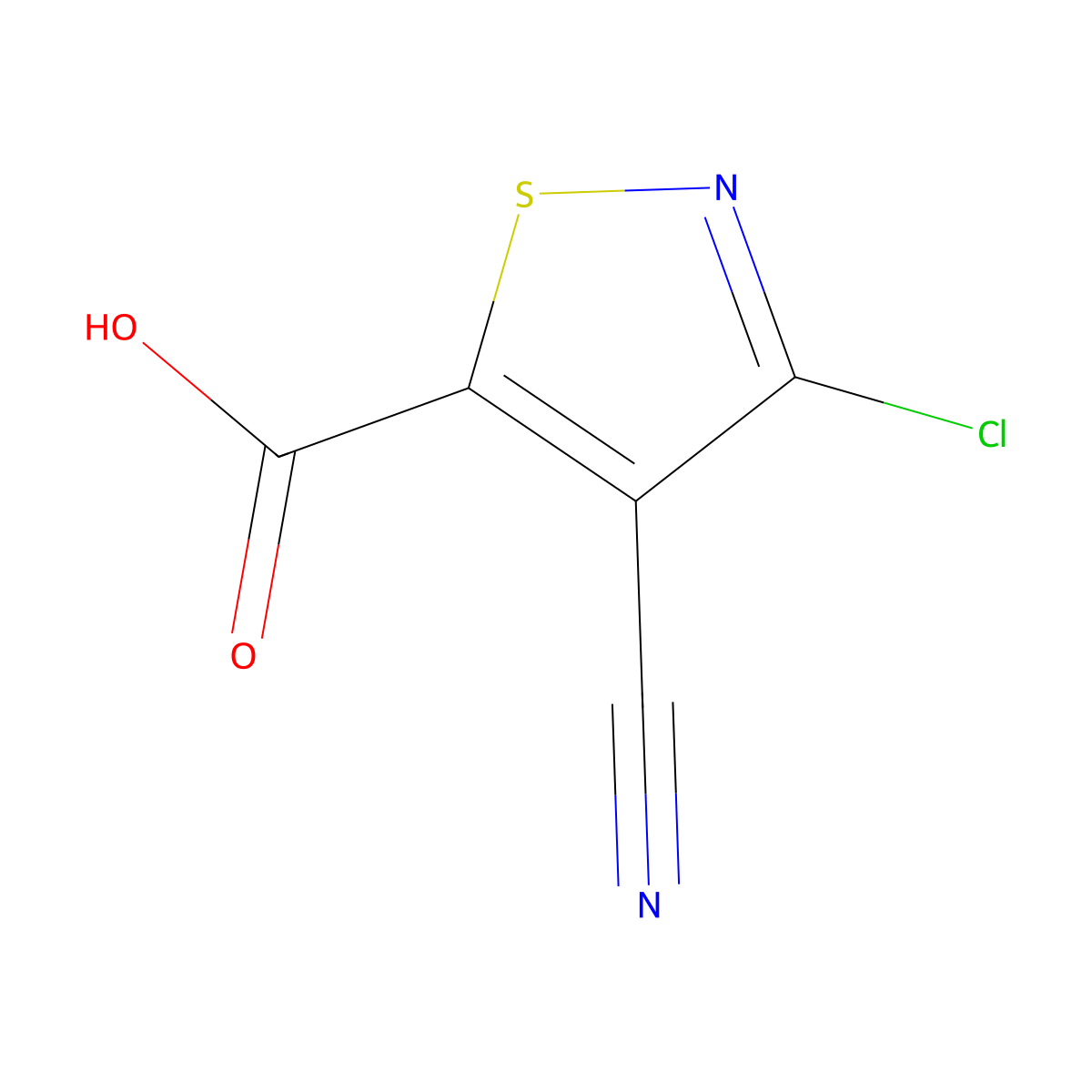 3-Chloro-4-cyanoisothiazole-5-carboxylic acid molecular structure, CAS 269400-52-4
