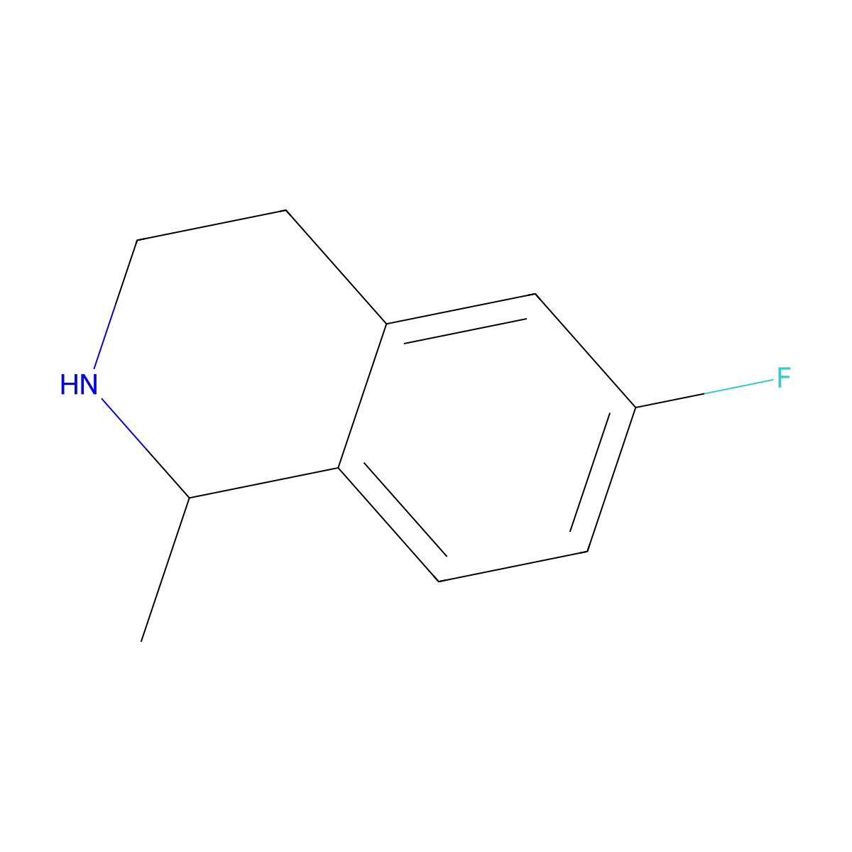 6-Fluoro-1-methyl-1,2,3,4-tetrahydroisoquinoline molecular structure, CAS 269402-42-8