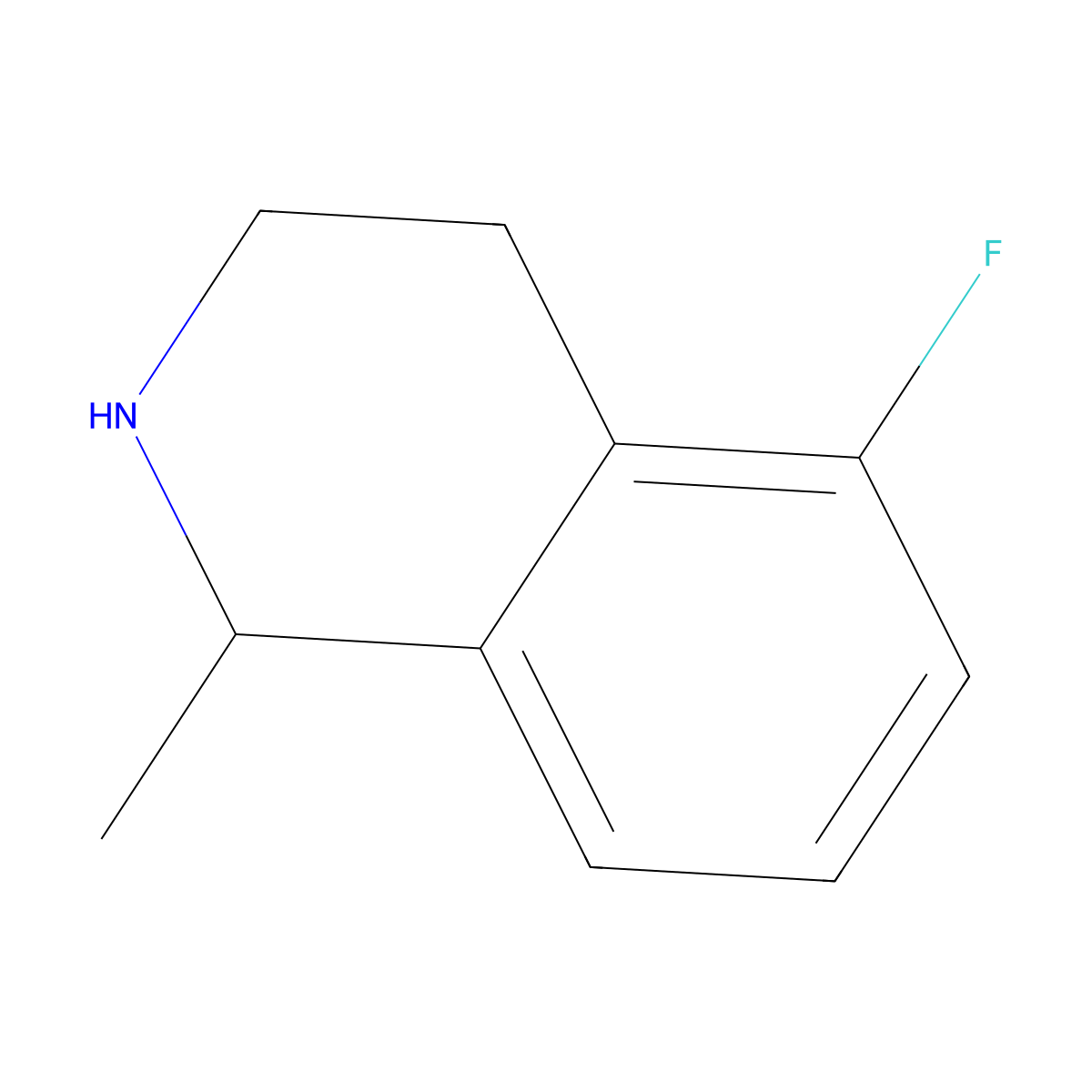 5-Fluoro-1-methyl-1,2,3,4-tetrahydroisoquinoline molecular structure, CAS 269402-43-9