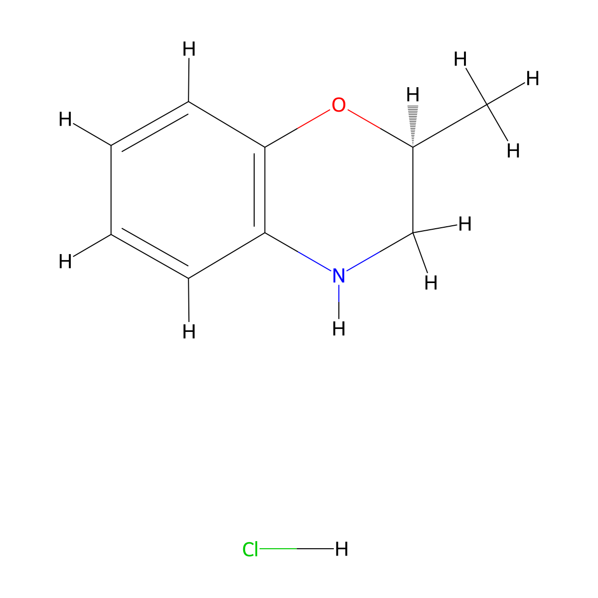 (2S)-2-methyl-3,4-dihydro-2H-1,4-benzoxazine hydrochloride molecular structure, CAS 2694056-68-1