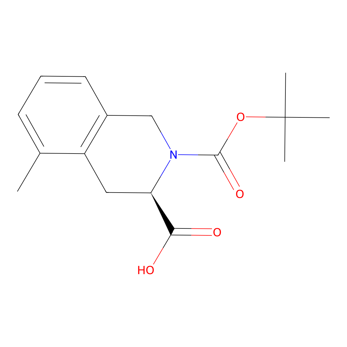 (3R)-2-[(tert-butoxy)carbonyl]-5-methyl-1,2,3,4-tetrahydroisoquinoline-3-carboxylic acid molecular structure, CAS 2694057-01-5