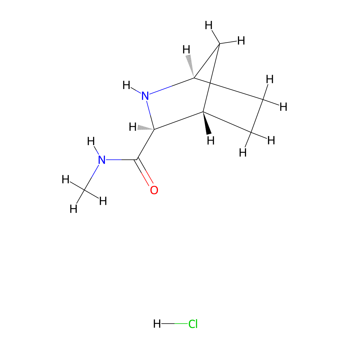 (1R,3S,4S)-N-methyl-2-azabicyclo[2.2.1]heptane-3-carboxamide hydrochloride molecular structure, CAS 2694057-19-5