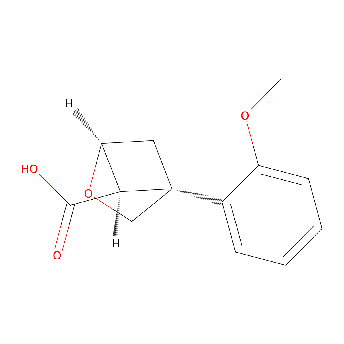 rac-(1R,4S,5S)-4-(2-methoxyphenyl)-2-oxabicyclo[2.1.1]hexane-5-carboxylic acid molecular structure, CAS 2694057-22-0