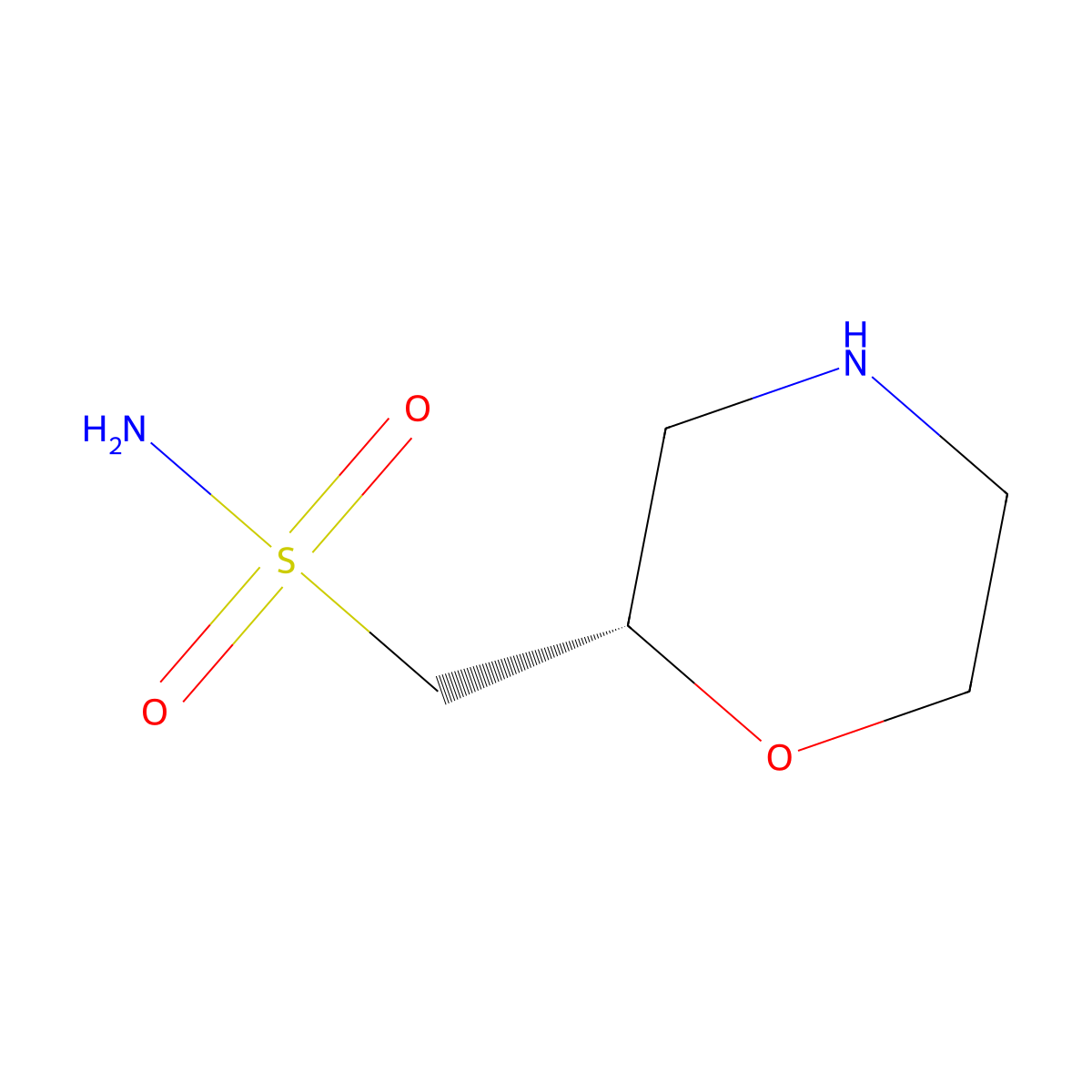 [(2S)-morpholin-2-yl]methanesulfonamide molecular structure, CAS 2694057-34-4