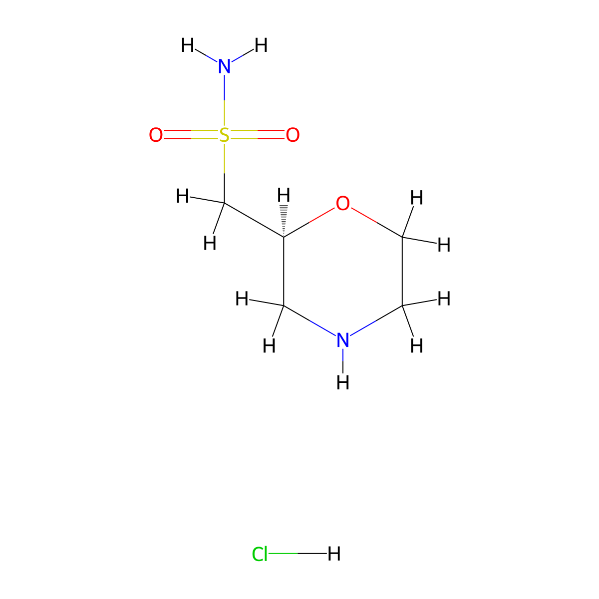 [(2S)-morpholin-2-yl]methanesulfonamide hydrochloride molecular structure, CAS 2694057-35-5