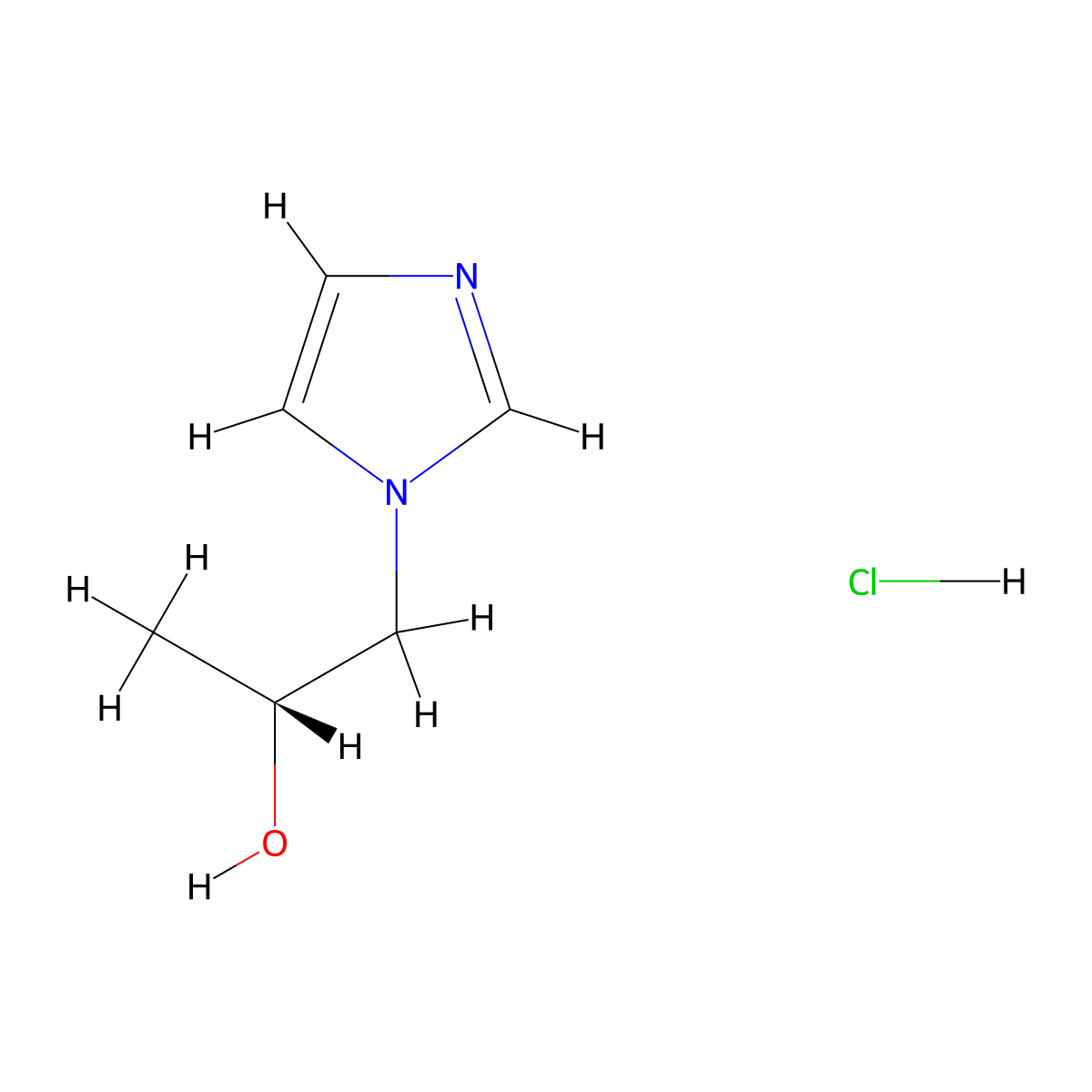 (2R)-1-(1H-imidazol-1-yl)propan-2-ol hydrochloride molecular structure, CAS 2694057-66-2
