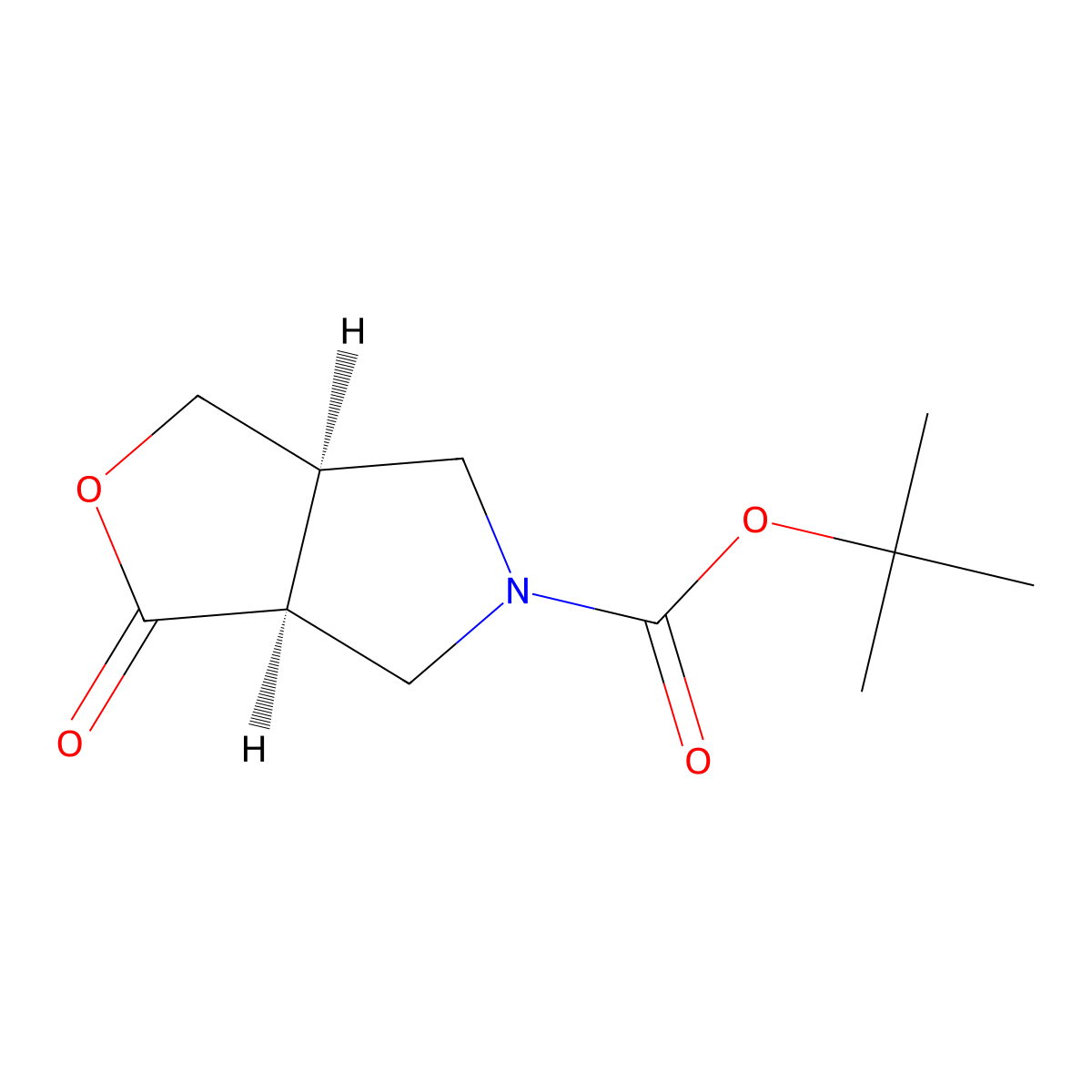 rac-tert-butyl (3aR,6aS)-1-oxo-hexahydro-1H-furo[3,4-c]pyrrole-5-carboxylate molecular structure, CAS 2694057-81-1