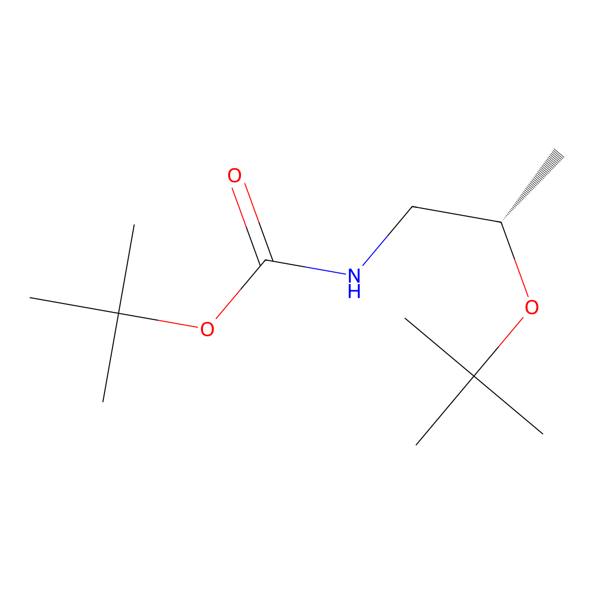 tert-butyl N-[(2S)-2-(tert-butoxy)propyl]carbamate molecular structure, CAS 2694057-82-2