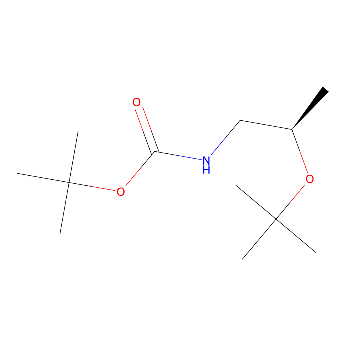 tert-butyl N-[(2R)-2-(tert-butoxy)propyl]carbamate molecular structure, CAS 2694057-88-8