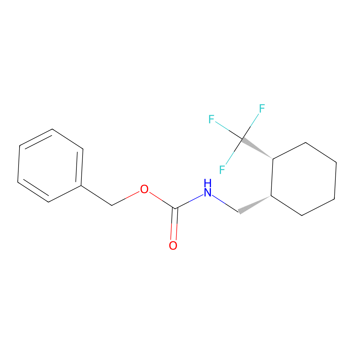 rac-benzyl N-{[(1R,2S)-2-(trifluoromethyl)cyclohexyl]methyl}carbamate molecular structure, CAS 2694057-98-0