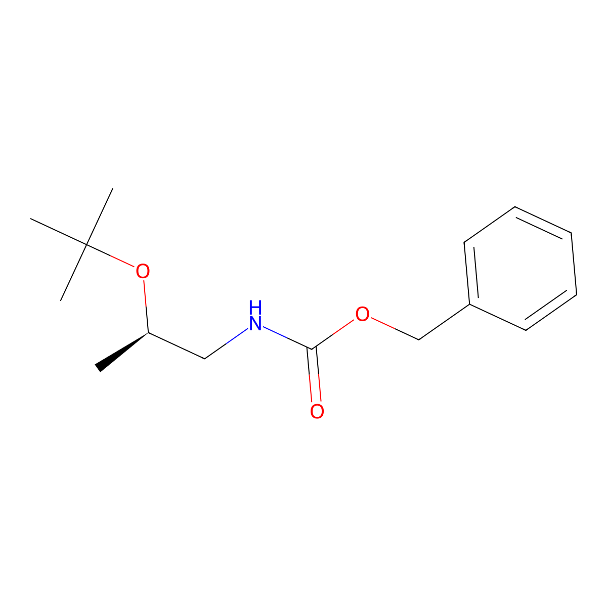 benzyl N-[(2R)-2-(tert-butoxy)propyl]carbamate molecular structure, CAS 2694058-08-5