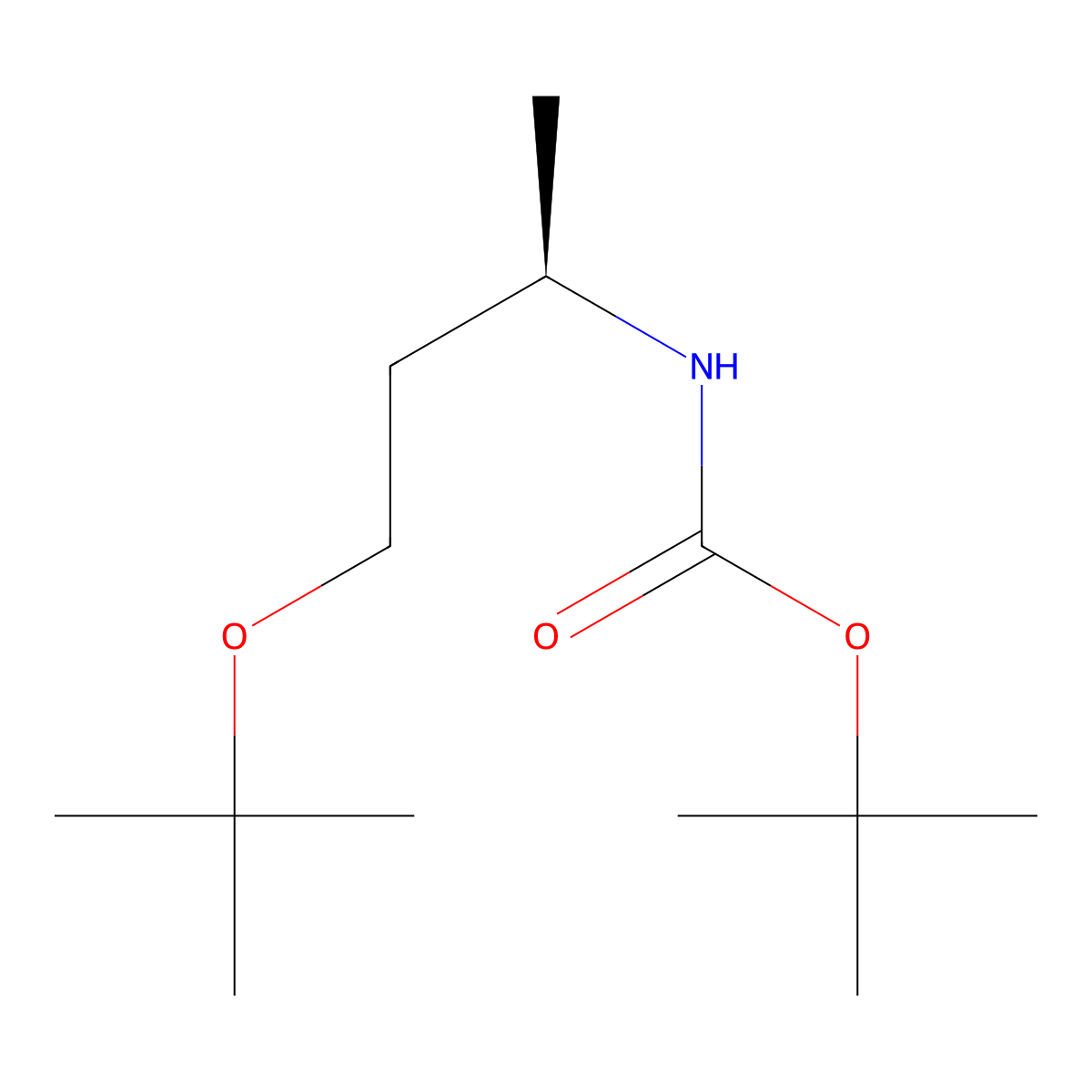 tert-butyl N-[(2R)-4-(tert-butoxy)butan-2-yl]carbamate molecular structure, CAS 2694058-19-8