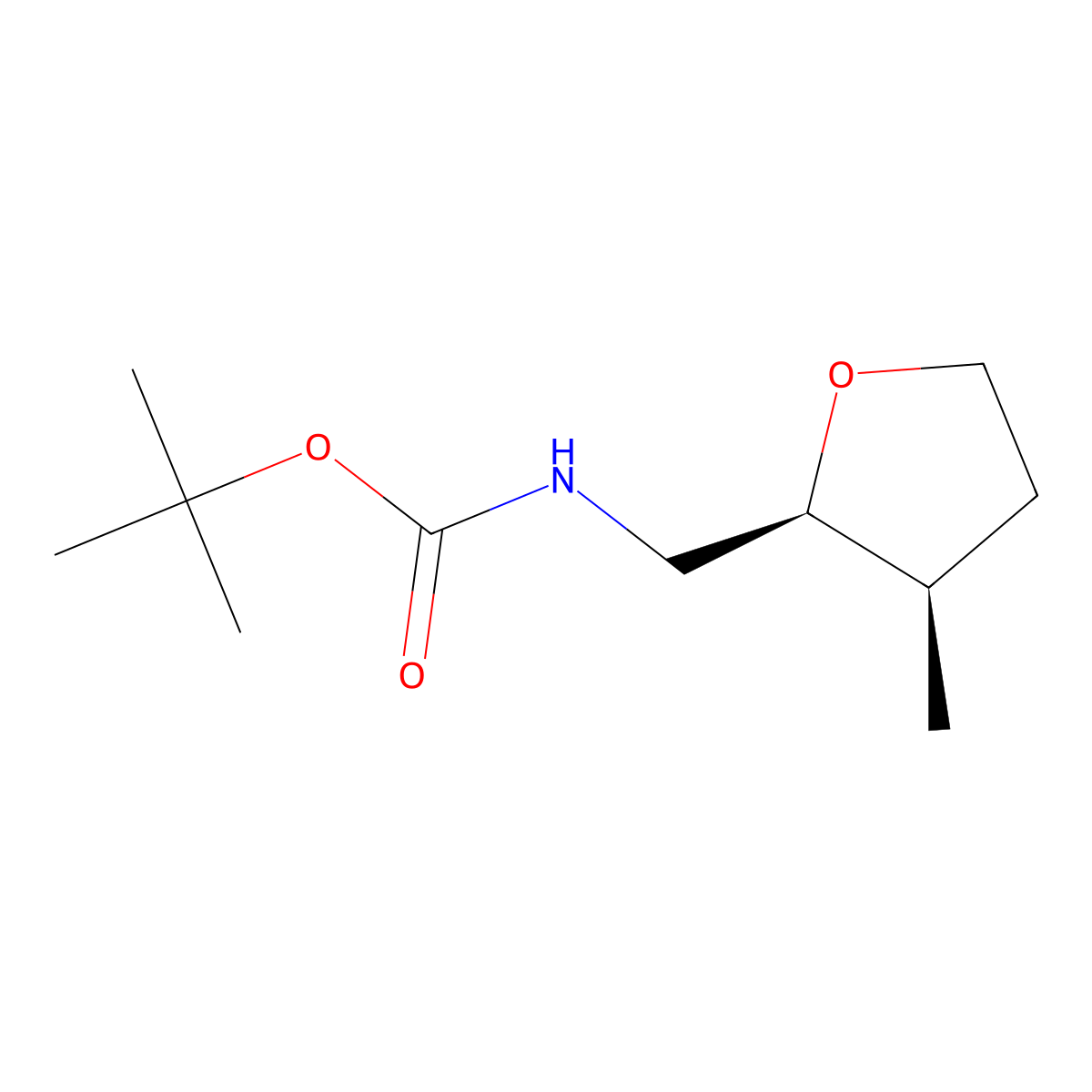 rac-tert-butyl N-{[(2R,3S)-3-methyloxolan-2-yl]methyl}carbamate molecular structure, CAS 2694058-22-3