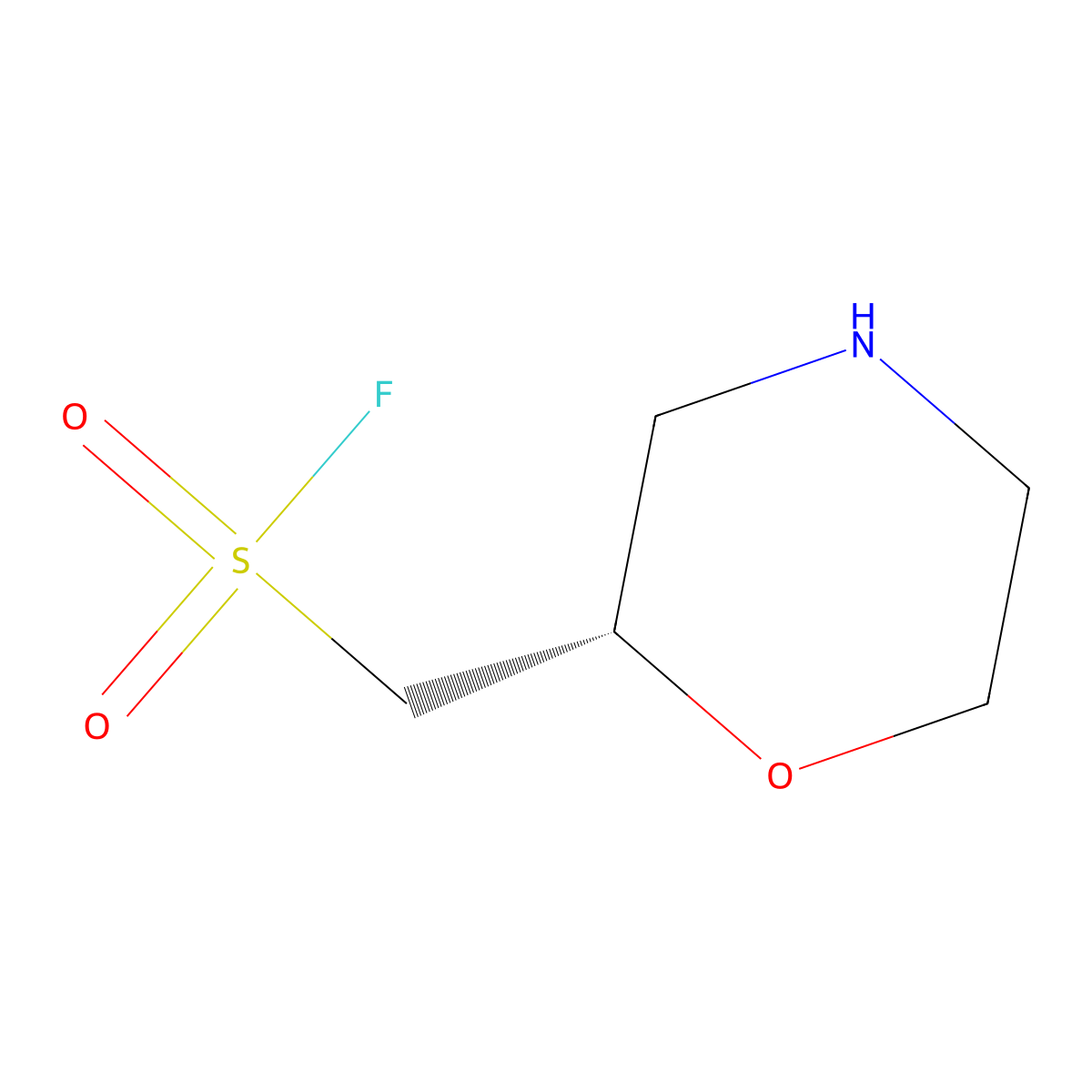 [(2S)-morpholin-2-yl]methanesulfonyl fluoride molecular structure, CAS 2694058-23-4