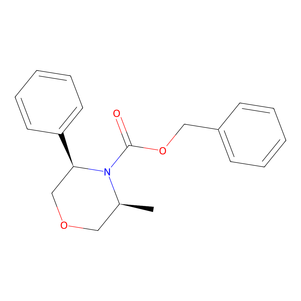 benzyl (3S,5R)-3-methyl-5-phenylmorpholine-4-carboxylate molecular structure, CAS 2694058-29-0