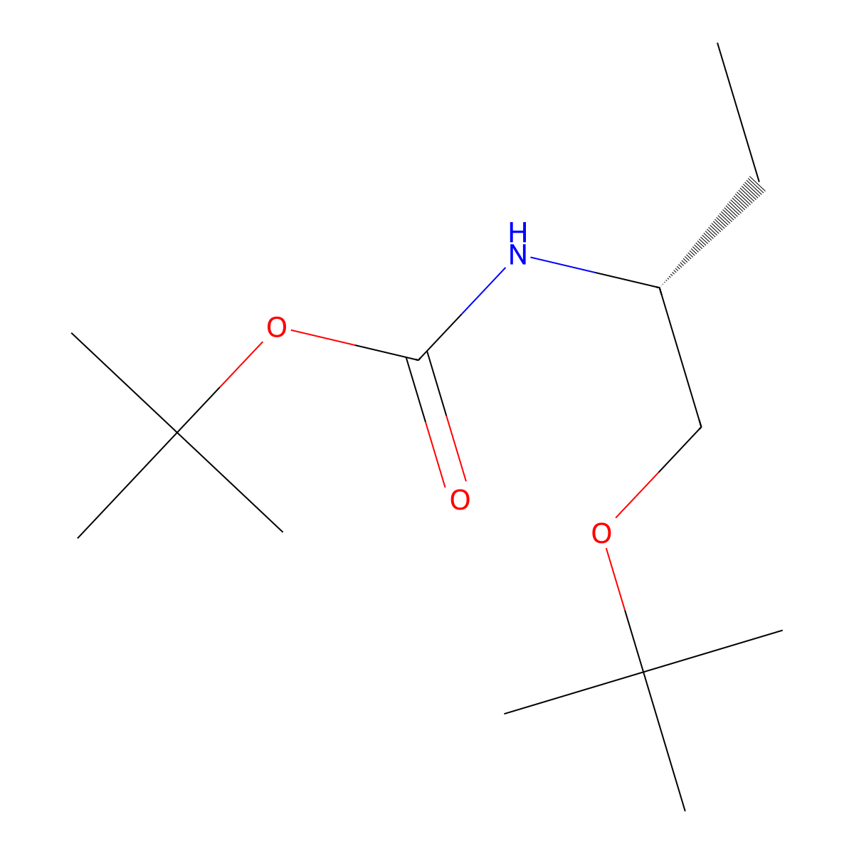 tert-butyl N-[(2R)-1-(tert-butoxy)butan-2-yl]carbamate molecular structure, CAS 2694058-30-3
