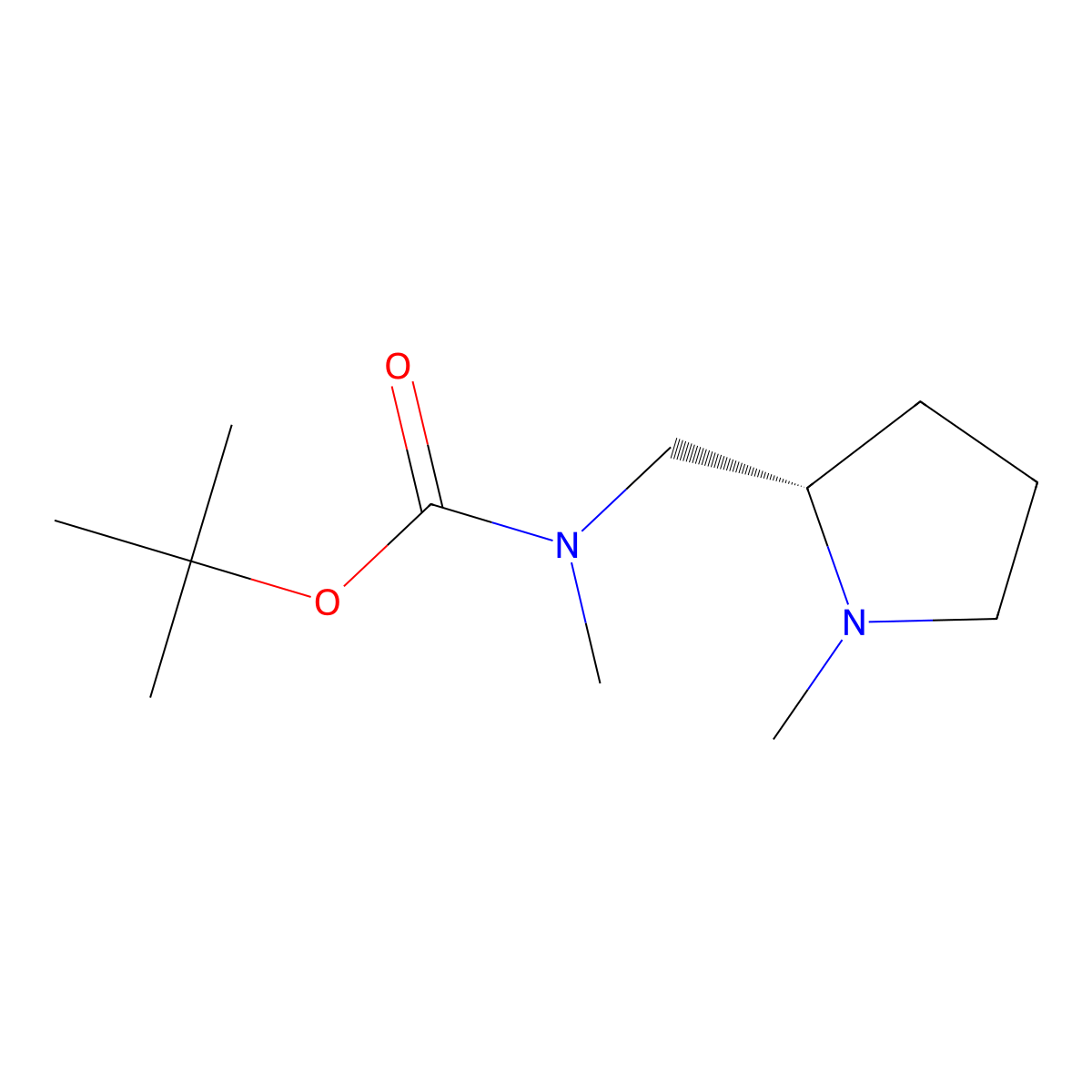 tert-butyl N-methyl-N-{[(2S)-1-methylpyrrolidin-2-yl]methyl}carbamate molecular structure, CAS 2694058-36-9
