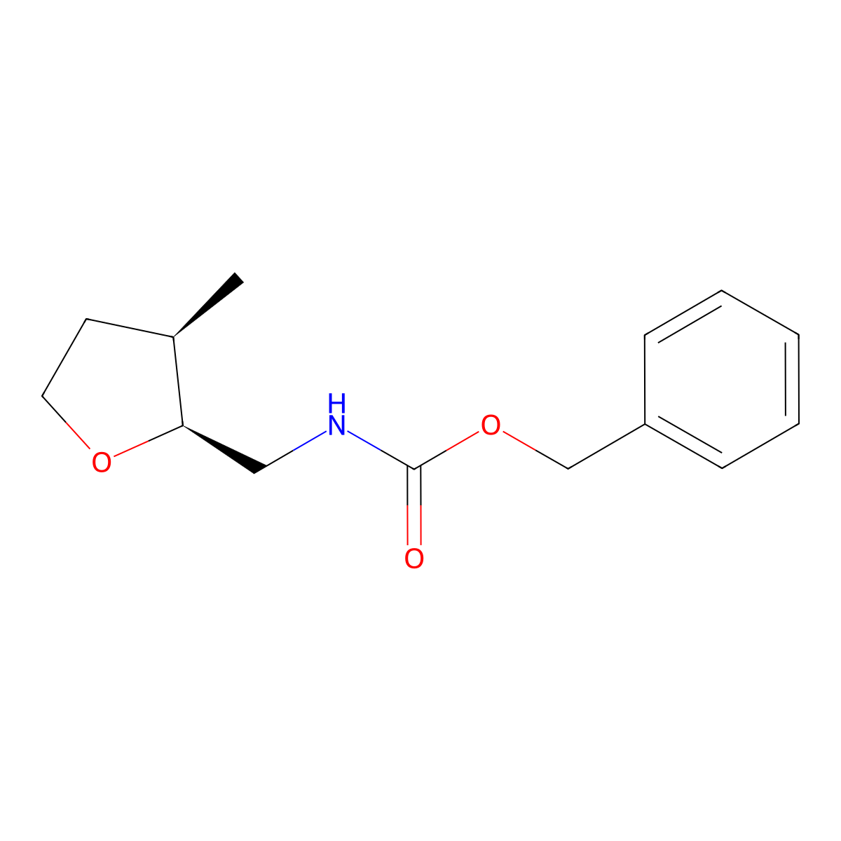 rac-benzyl N-{[(2R,3S)-3-methyloxolan-2-yl]methyl}carbamate molecular structure, CAS 2694058-40-5