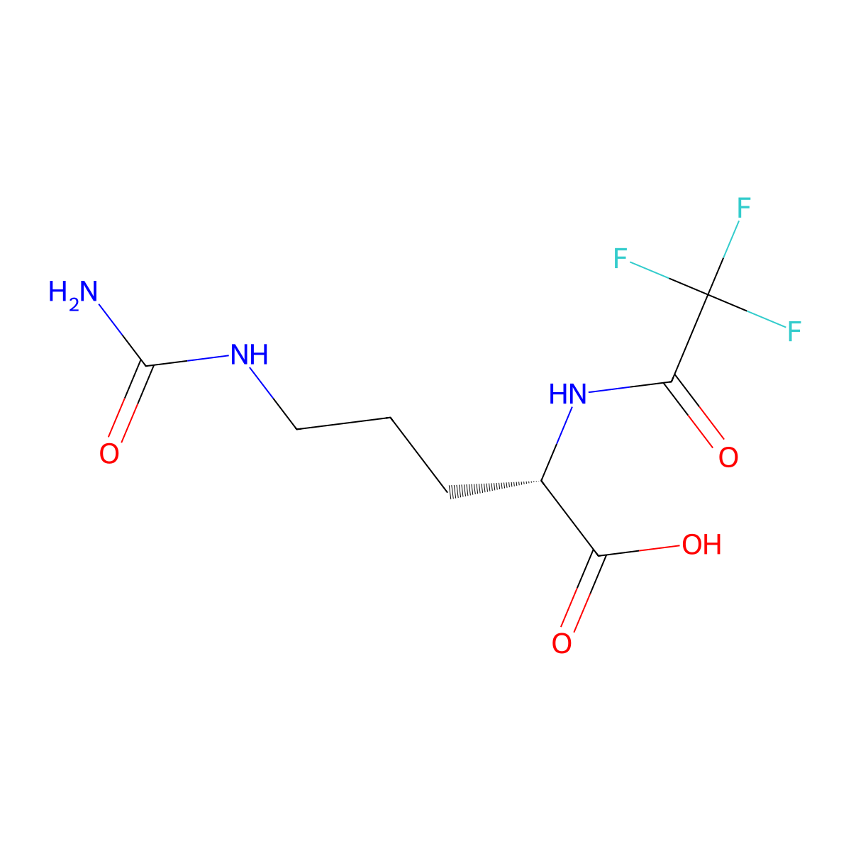 (2S)-5-(carbamoylamino)-2-(2,2,2-trifluoroacetamido)pentanoic acid molecular structure, CAS 2694058-57-4