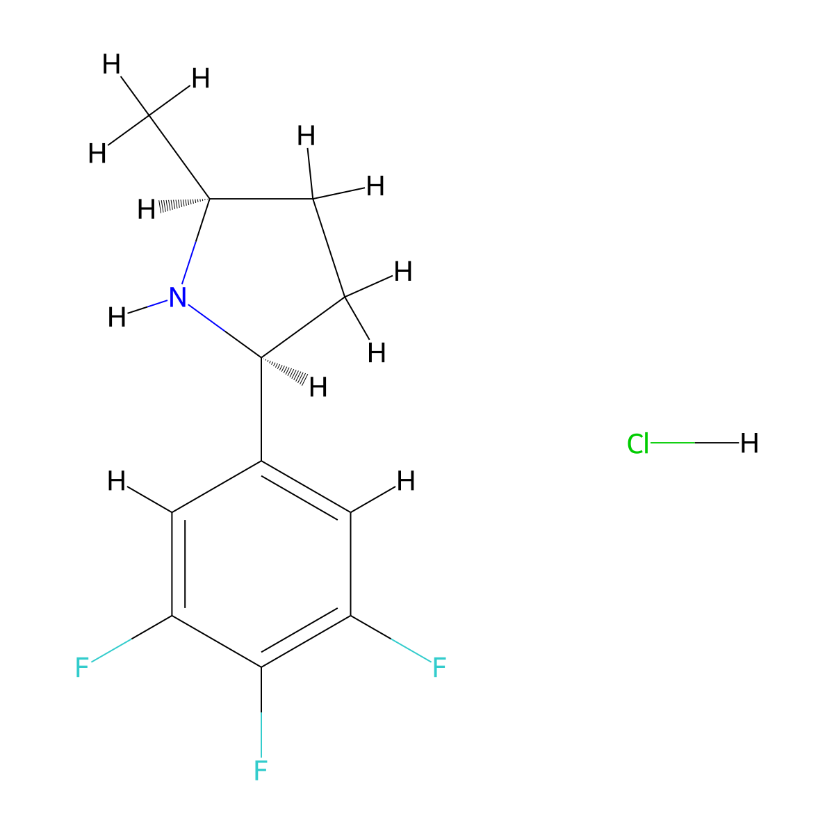 (2S,5S)-2-methyl-5-(3,4,5-trifluorophenyl)pyrrolidine hydrochloride molecular structure, CAS 2694063-10-8