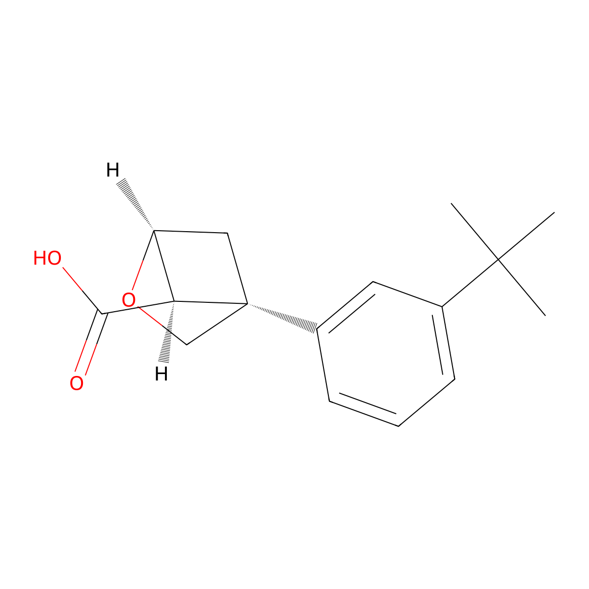 rac-(1R,4S,5S)-4-(3-tert-butylphenyl)-2-oxabicyclo[2.1.1]hexane-5-carboxylic acid molecular structure, CAS 2694063-18-6
