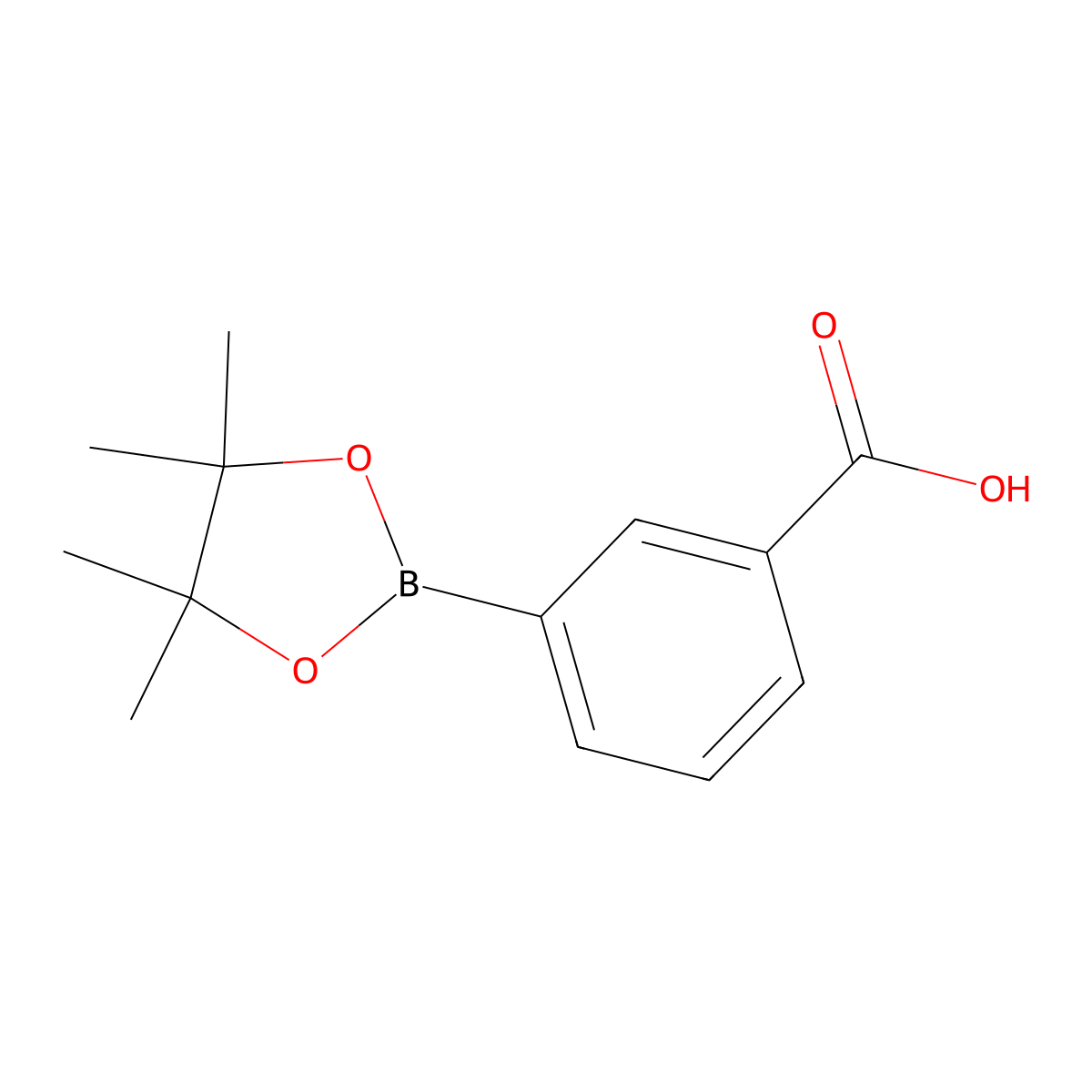 3-(4,4,5,5-Tetramethyl-1,3,2-dioxaborolan-2-yl)benzoic acid molecular structure, CAS 269409-73-6