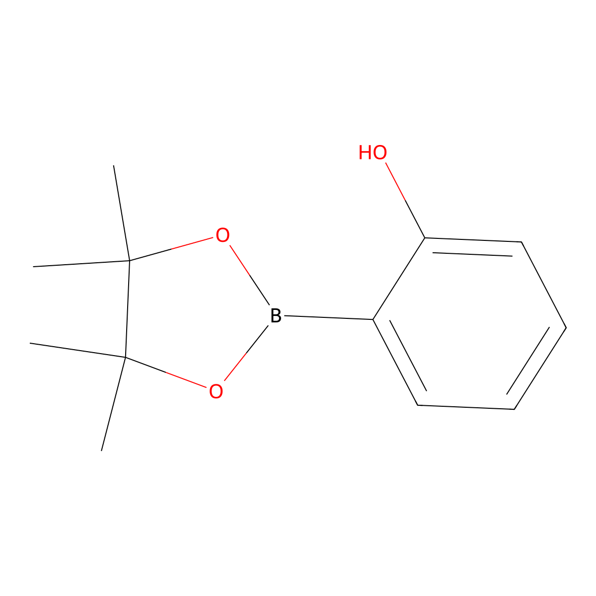 2-(4,4,5,5-Tetramethyl-1,3,2-dioxaborolan-2-yl)phenol molecular structure, CAS 269409-97-4
