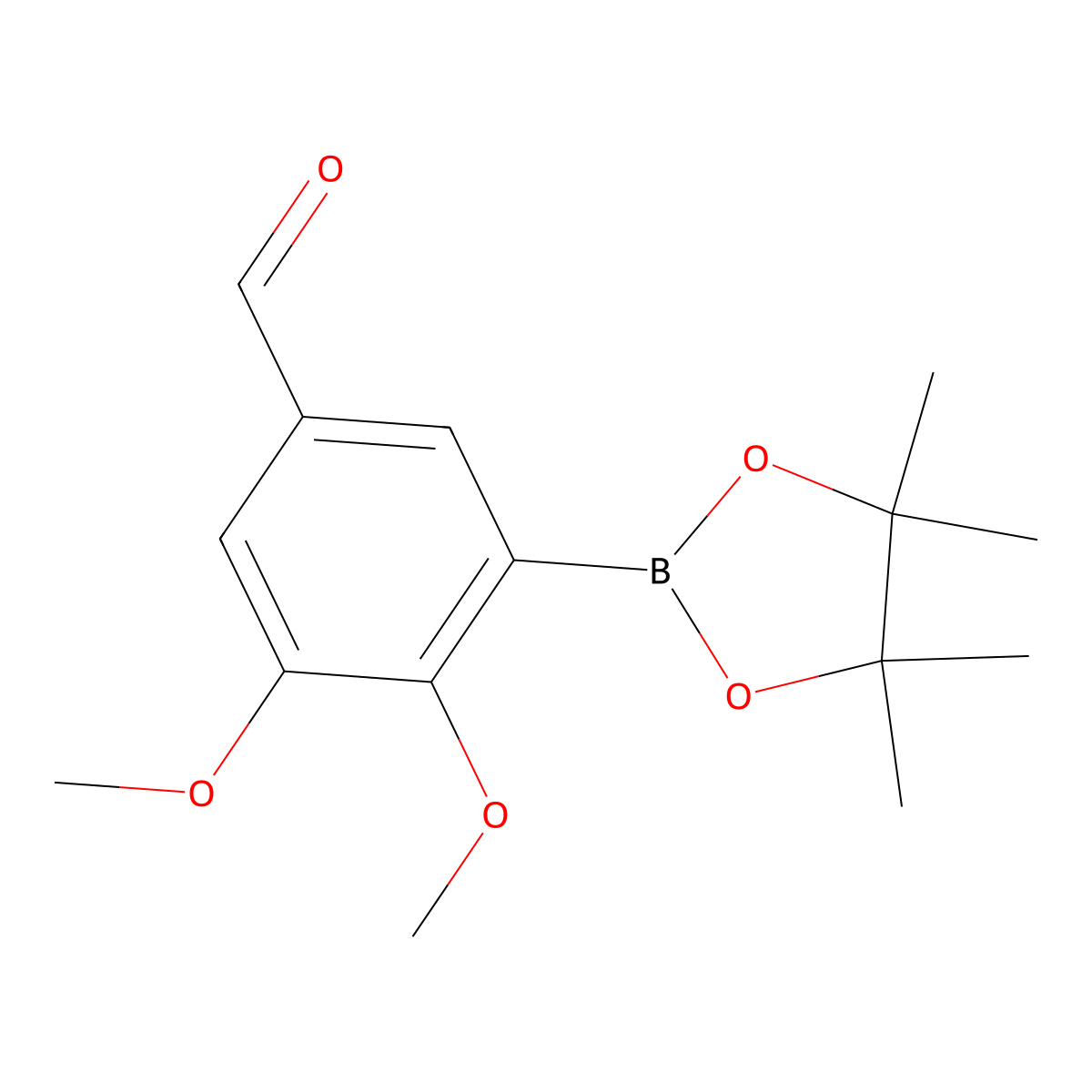 3,4-Dimethoxy-5-(4,4,5,5-tetramethyl-1,3,2-dioxaborolan-2-yl)benzaldehyde molecular structure, CAS 269409-98-5