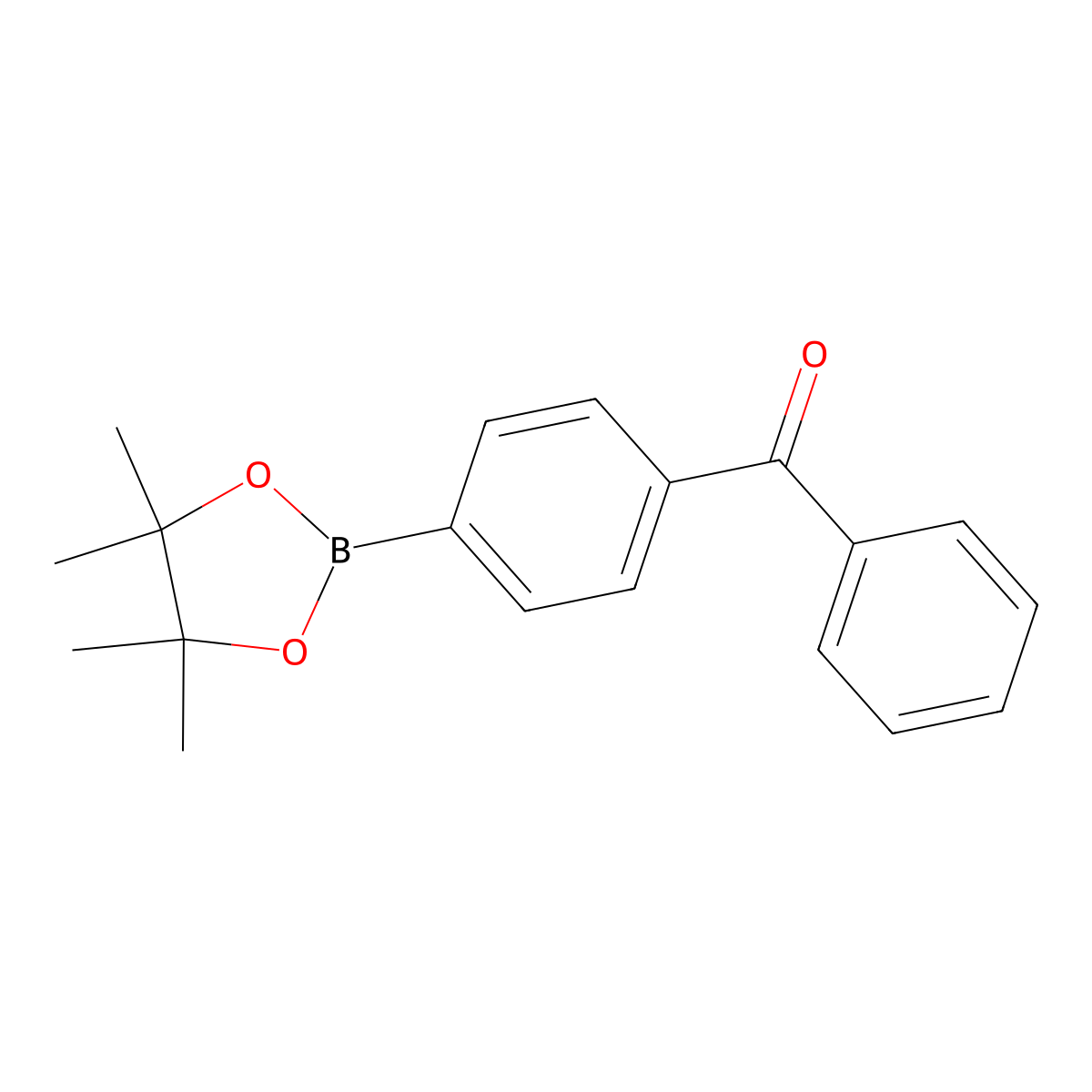 Phenyl[4-(4,4,5,5-tetramethyl-1,3,2-dioxaborolan-2-yl)phenyl]methanone molecular structure, CAS 269410-03-9