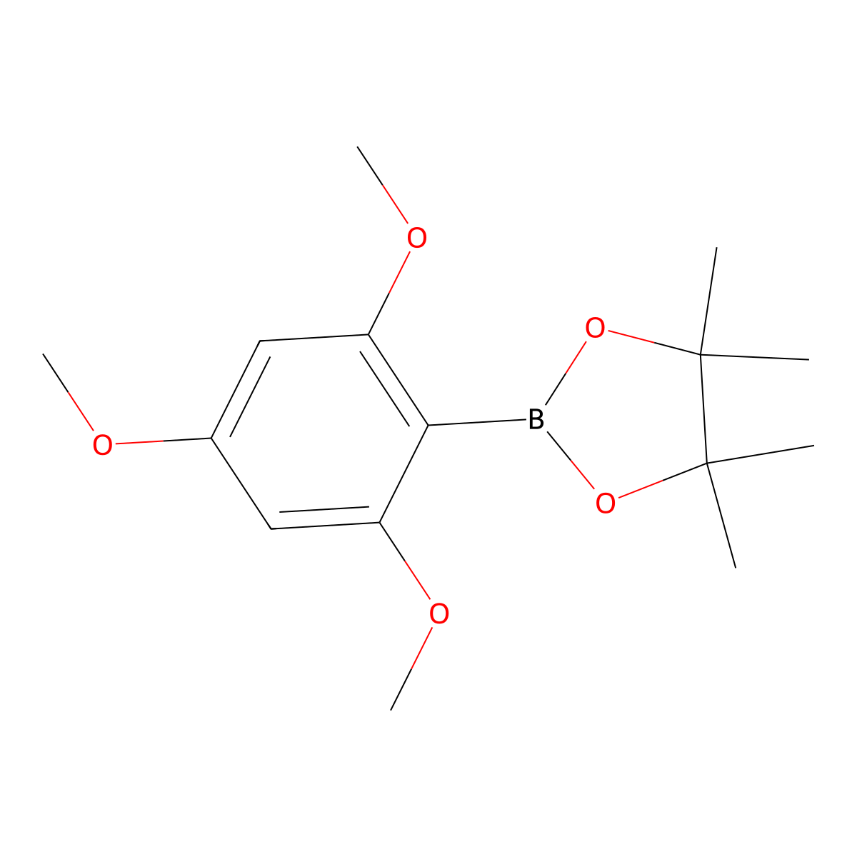 4,4,5,5-Tetramethyl-2-(2,4,6-trimethoxyphenyl)-1,3,2-dioxaborolane molecular structure, CAS 269410-04-0