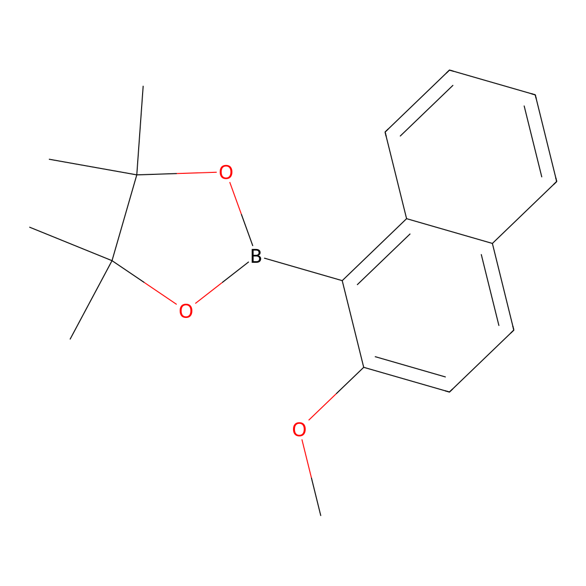 2-(2-Methoxynaphthalen-1-yl)-4,4,5,5-tetramethyl-1,3,2-dioxaborolane molecular structure, CAS 269410-05-1