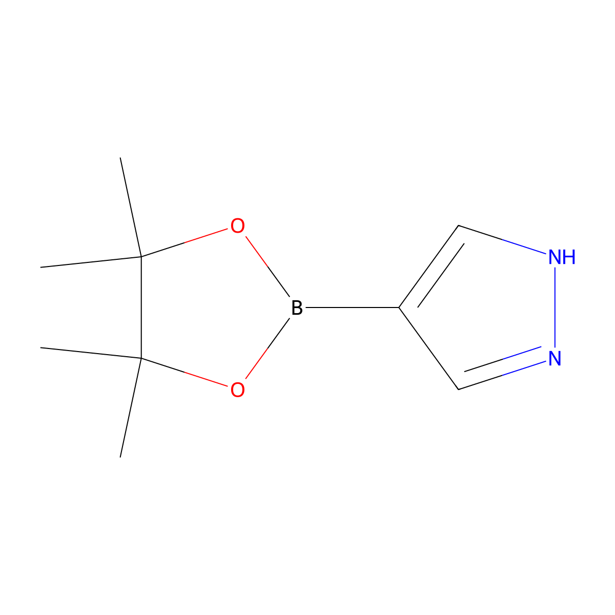 4-(4,4,5,5-Tetramethyl-1,3,2-dioxaborolan-2-yl)-1H-pyrazole molecular structure, CAS 269410-08-4