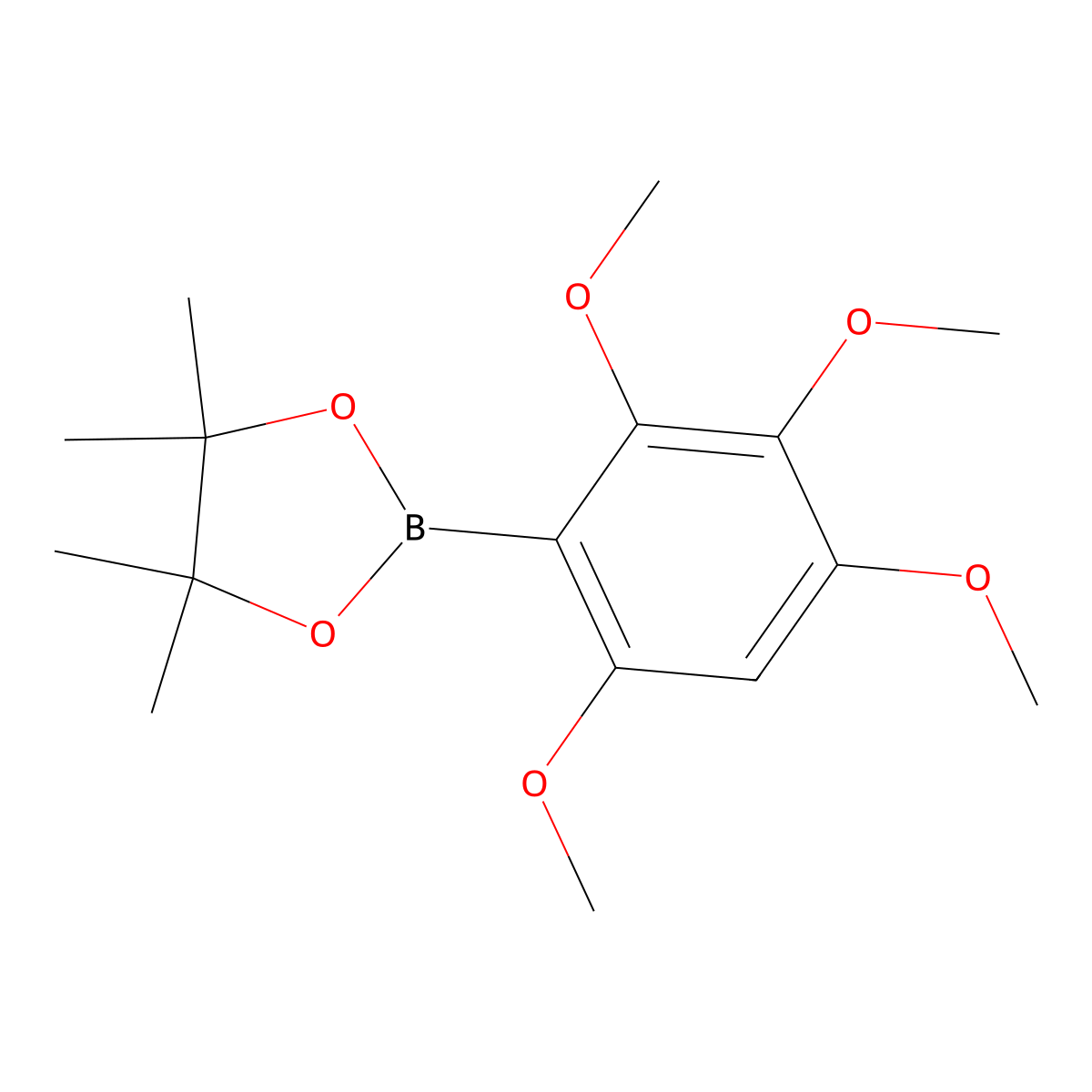 4,4,5,5-Tetramethyl-2-(2,3,4,6-tetramethoxyphenyl)-1,3,2-dioxaborolane molecular structure, CAS 269410-11-9