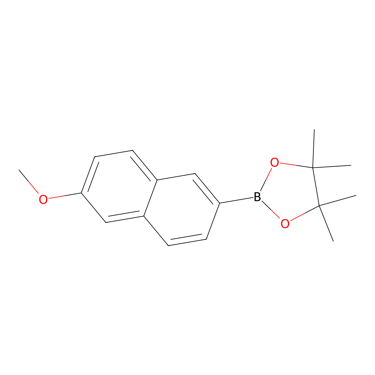 2-(6-Methoxy-2-naphthalenyl)-4,4,5,5-tetramethyl-1,3,2-dioxaborolane molecular structure, CAS 269410-13-1