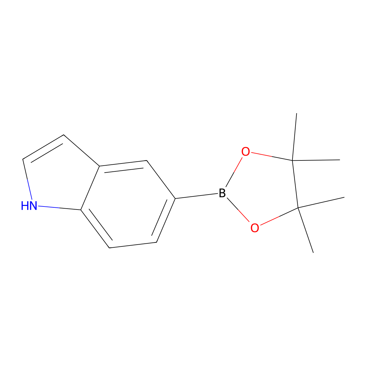 5-(4,4,5,5-Tetramethyl-1,3,2-dioxaborolan-2-yl)-1H-indole molecular structure, CAS 269410-24-4