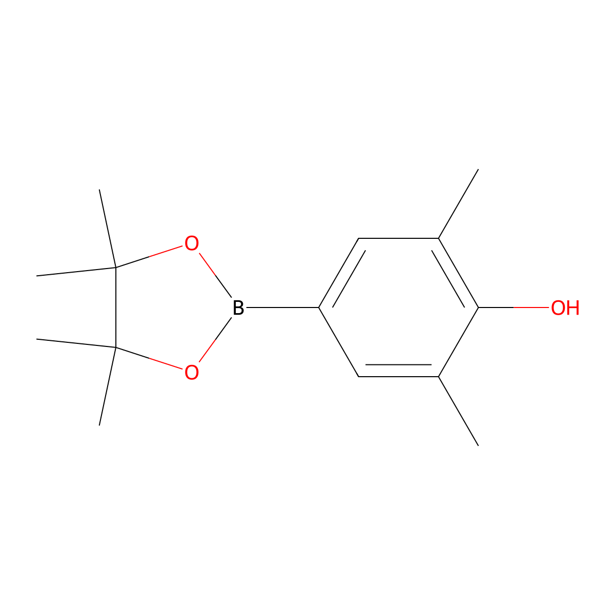 2,6-Dimethyl-4-(4,4,5,5-tetramethyl-1,3,2-dioxaborolan-2-yl)phenol molecular structure, CAS 269410-25-5