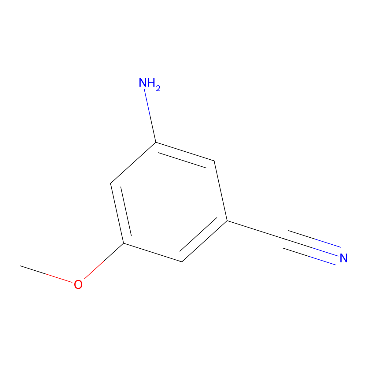 3-Amino-5-methoxybenzonitrile molecular structure, CAS 269411-71-4