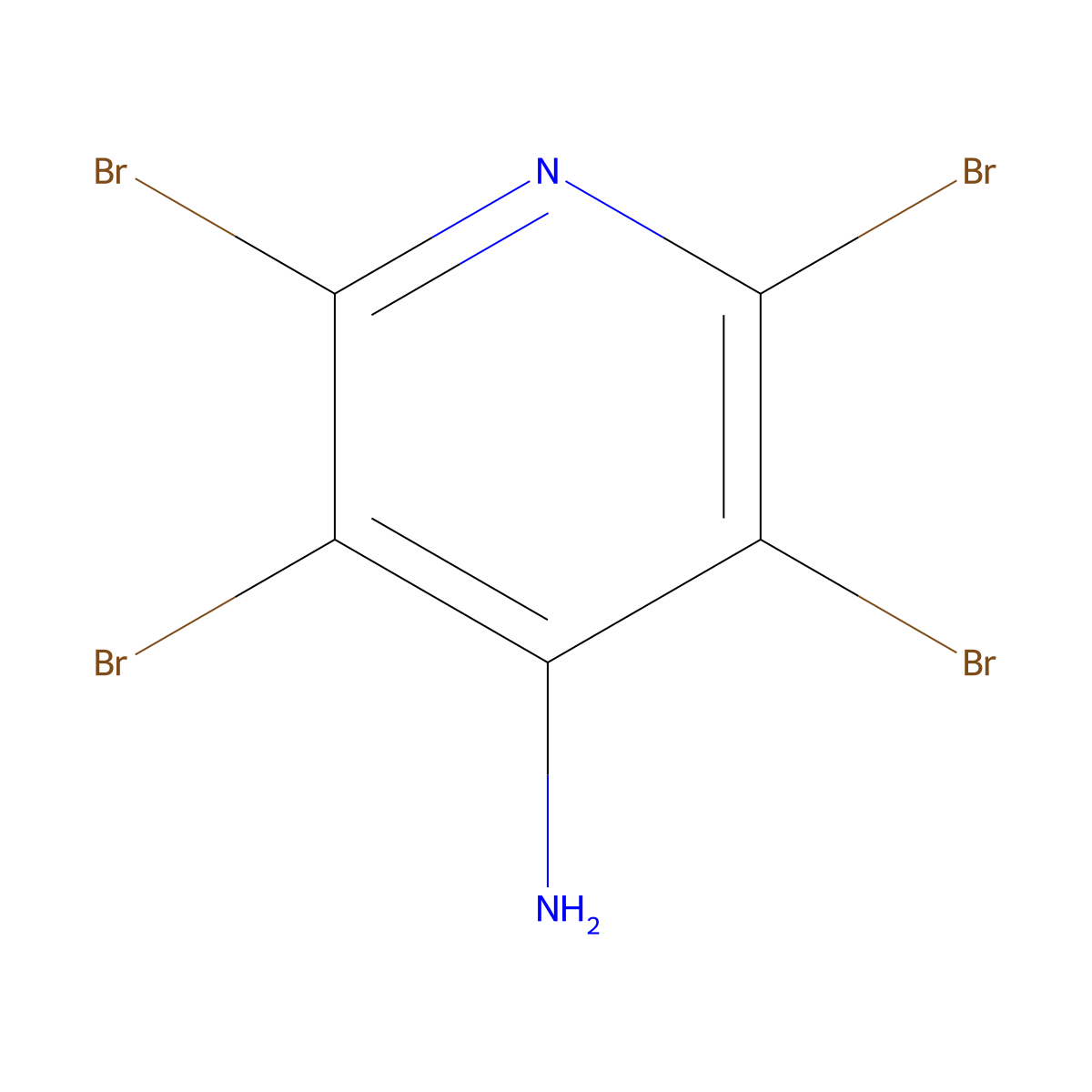 2,3,5,6-Tetrabromopyridin-4-amine molecular structure, CAS 26943-06-6